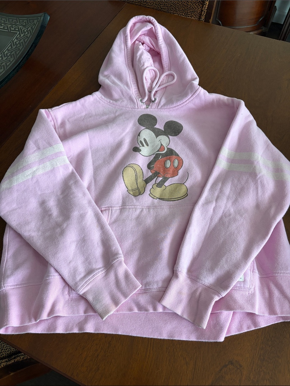 Pink Mickey Mouse Pullover Hoodie for Women